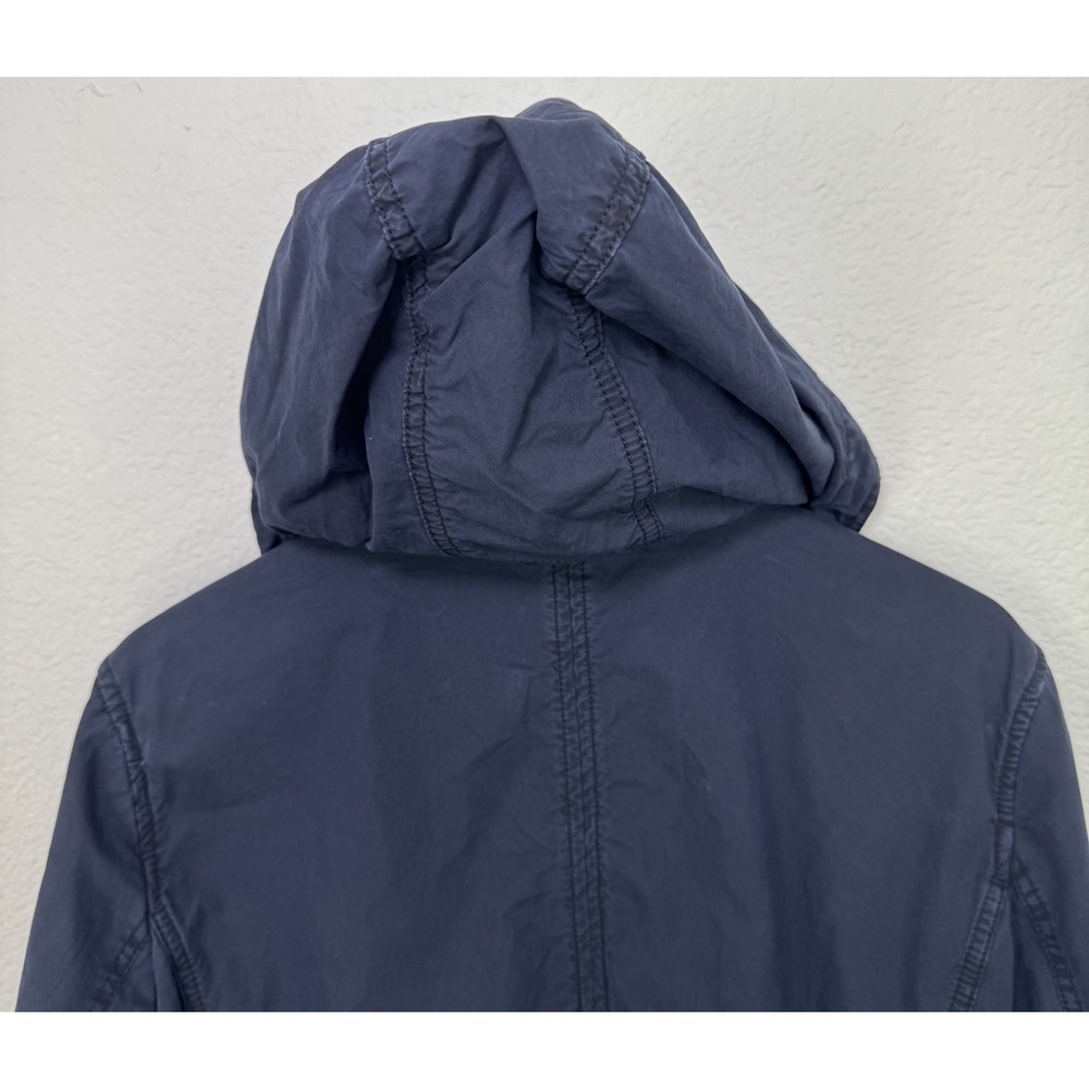 Levis Utility Jacket Woman Large Navy Hooded Zip Button Hiking Removable Hood - Picture 10 of 16